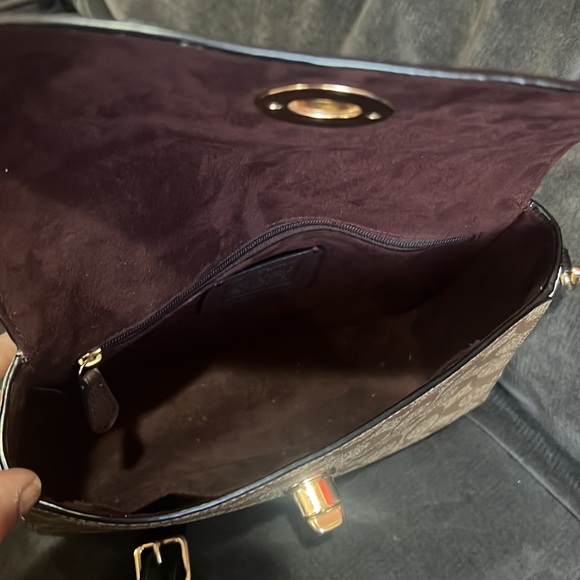 Coach Marlie top Handle Satchel in blocked canvas - Picture 7 of 9